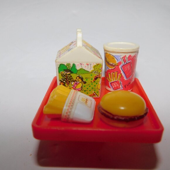Lot of 4 VTG 1993 Barbie McDonalds Happy Meal Todd Stacie Clip On Toy Food Tray - Picture 5 of 6